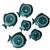 Bordallo Pinheiro Vintage Portuguese Majolica Olfaire Fish Shaped Serving Dishes. Set of 6 For Sale - Image 4 of 10