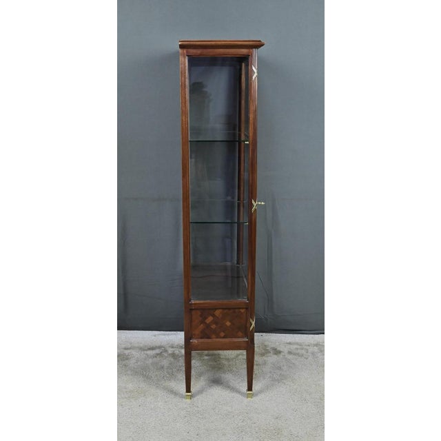 Louis XVI Style Mahogany Display Cabinet, 1930s For Sale - Image 15 of 18