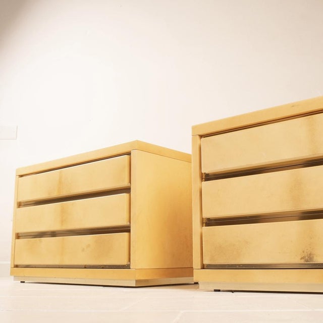 Parchment Bedside Tables by Aldo Tura for Tura Milano, 1960s, Set of 2 For Sale - Image 18 of 18