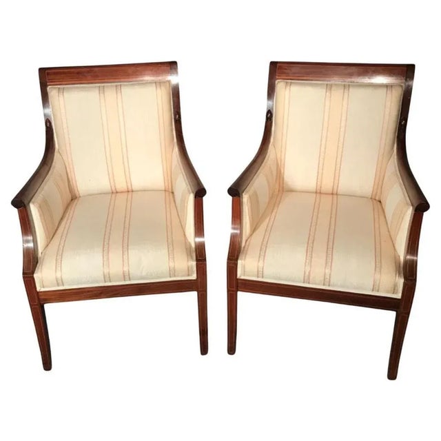 French Directoire Armchairs, 1880s, Set of 2 For Sale - Image 6 of 6