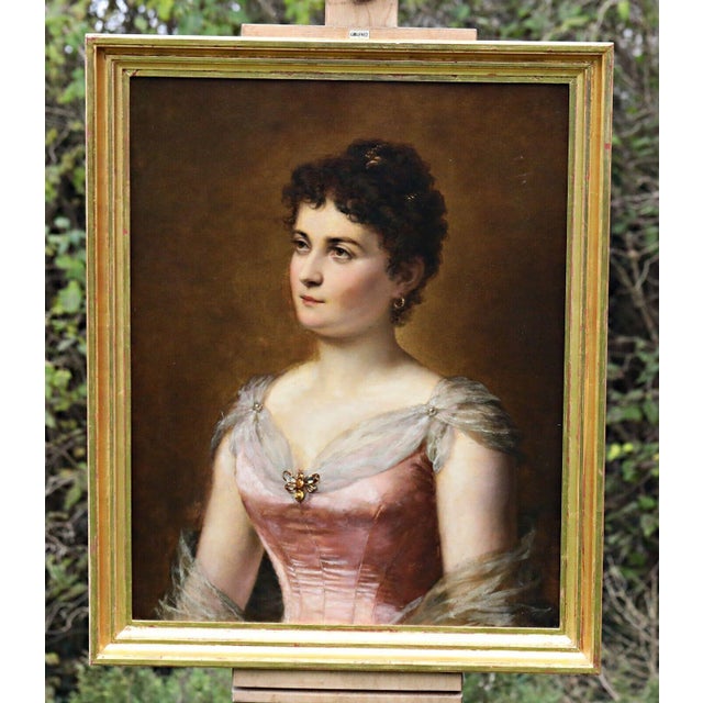 Portrait of a Lady, 19th Century, Oil on Canvas, Framed For Sale - Image 9 of 9