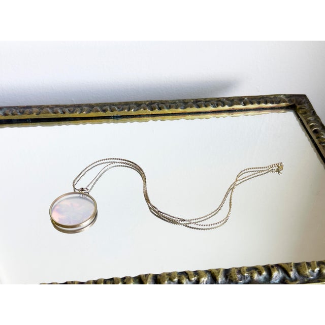 Metal Vintage 1980s Space Age Style Laser Hologram Butterfly Pendant Necklace For Sale - Image 7 of 11