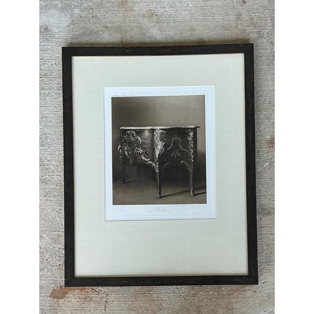 Framed Antique French Commode Print For Sale - Image 10 of 13