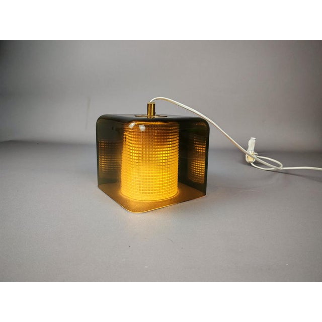 Mid-Century Green Glass Ceiling Lamp by Carl Fagerlund for Orrefors, 1960s For Sale - Image 10 of 16