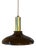 Danish Hanging Lamp with Brown Brass For Sale