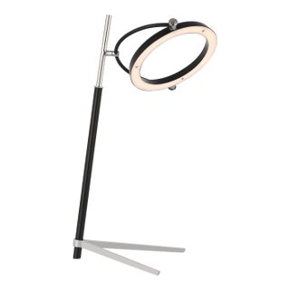 Ian K. Fowler by Visual Comfort Signature Mistral Medium Ring Lamp in Polished Nickel and Matte Black For Sale