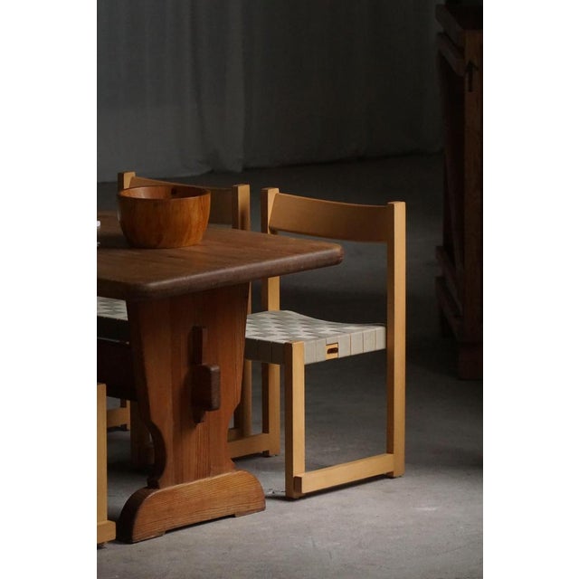 Wood Koldinghus Chairs in Beech with Woven Seats attributed to Hans J. Wegner for Getama, 1988, Set of 6 For Sale - Image 7 of 18