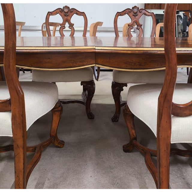 Drexel Heritage Belle Maison Mahogany/Cherry Table & Henredon Chairs