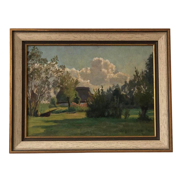 Countryside Cottage, 1920s, Oil Painting on Panel, Framed For Sale - Image 16 of 16
