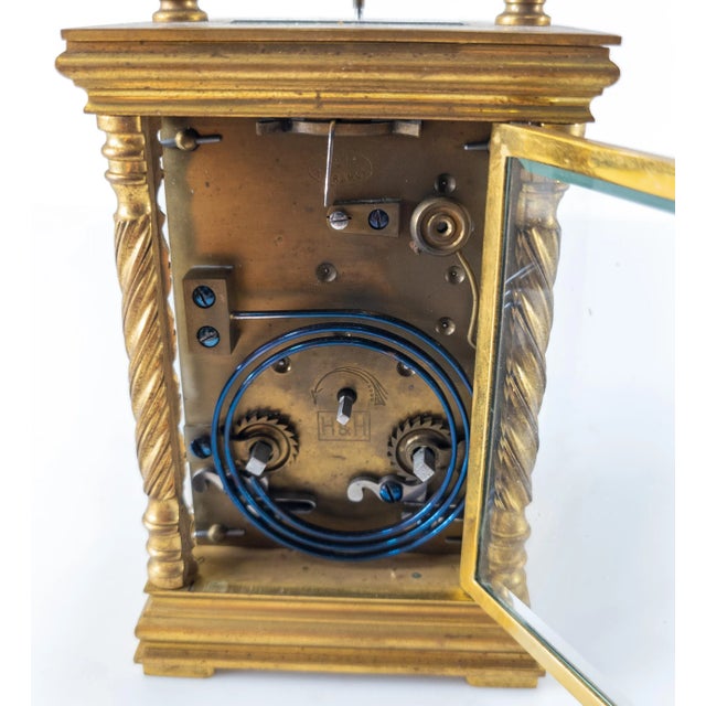 French Ormolu Gilt Bronze Repeater Carriage Clock For Sale - Image 10 of 13