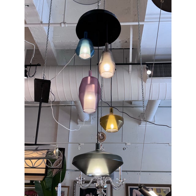Modern Umberto Asnago for Penta Borosilicate Glass Hanging Light Fixture For Sale - Image 3 of 12