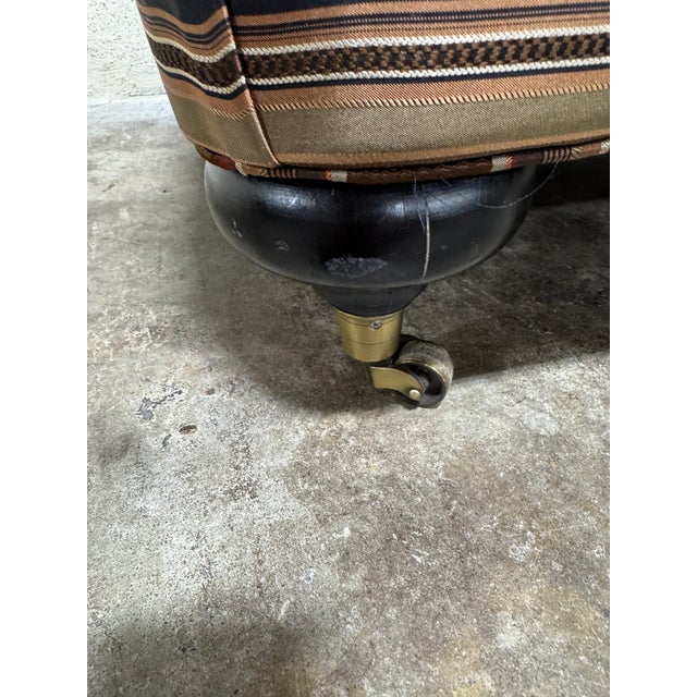 Wood Vintage Lee Industries Tufted Ottoman For Sale - Image 7 of 8