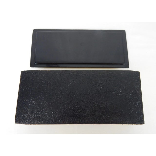 1960s Vintage Black & Gold Lacquer Burmese Box For Sale - Image 10 of 12