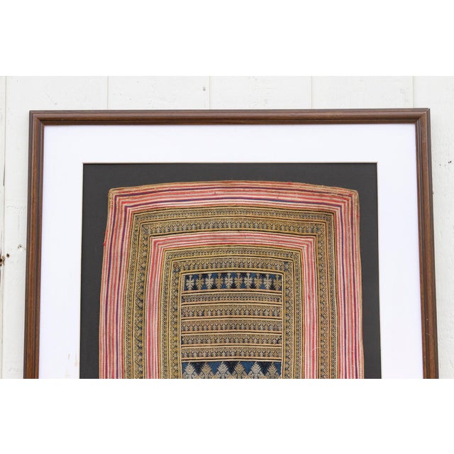 Textile Antique Chinese Miao Tribal Framed Panel For Sale - Image 7 of 11