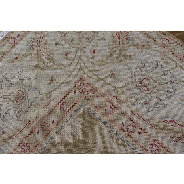 Vintage Hand-Knotted Amritsar Rug With All-Over Floral Design in Neutral Tones For Sale - Image 11 of 12