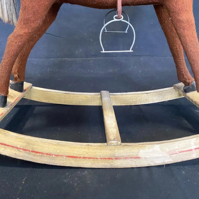 Folk Art British 19th Century Rocking Horse With Glass Eyes For Sale - Image 10 of 13