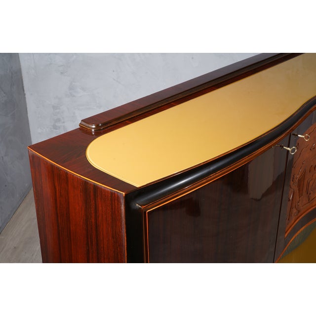 Mid-Century Art Deco Italian Walnut Cabinet from Vittorio Dassi, 1940s For Sale - Image 10 of 15