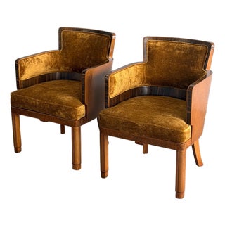 Pair of Art Deco RMS Caronia Ocean Liner Chairs Circa 1947 For Sale
