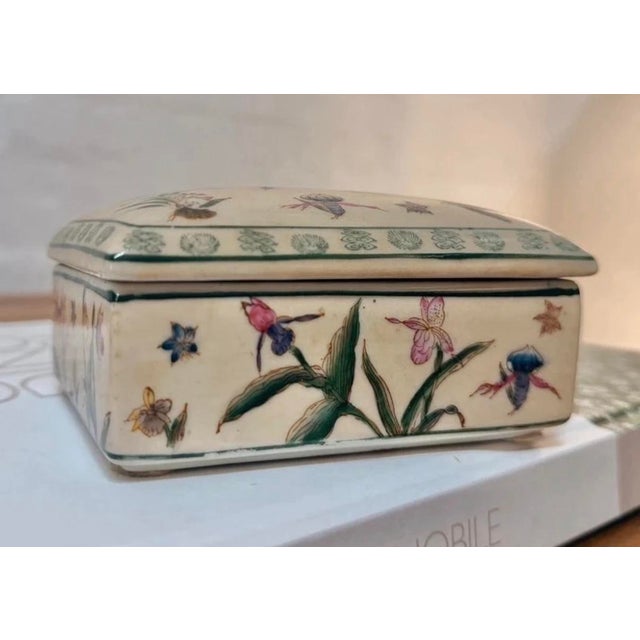 Botanical Porcelain Box with Lid from G&C Denmark For Sale - Image 4 of 10