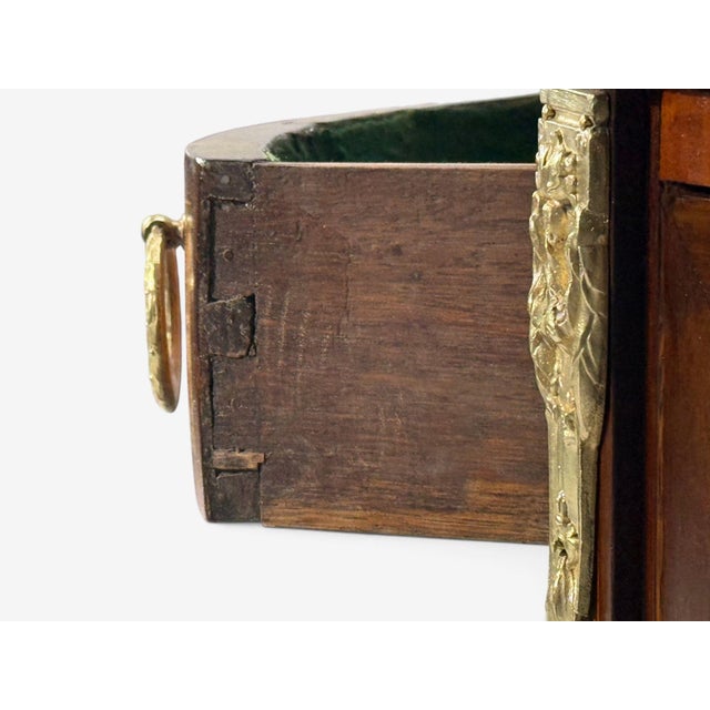 Louis Xvi, Diminutive Demilune Commodes, Inlaid Wood, Bronze, France, 19th C. For Sale - Image 15 of 18