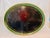 Vintage Hollywood Regency Style Hand-Painted Papier-Mâché Oval Tray on Faux Bamboo Stand For Sale - Image 9 of 11