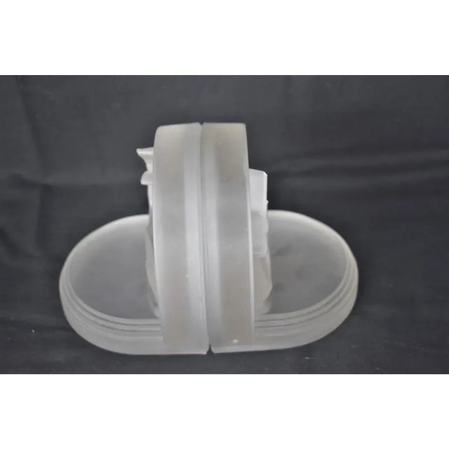 White Art Deco Edwin Fuerst Gazelle Satin Glass Bookends - a Pair For Sale - Image 8 of 10