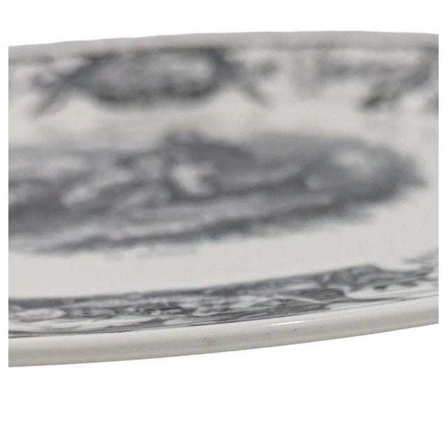 Mid 20th Century Villeroy & Boch La Chasse La Fatigue Dinner Plate Discontinued Toile Hunting For Sale - Image 9 of 10