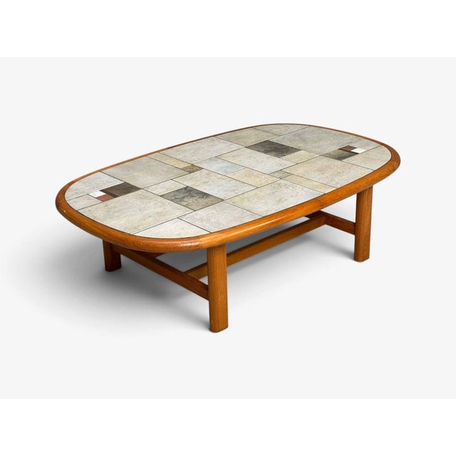 Mid-Century Modern Gangso Møbler, Danish Modern, Coffee Table, Teak, Mosaic Tile, Denmark, 1970s For Sale - Image 3 of 11