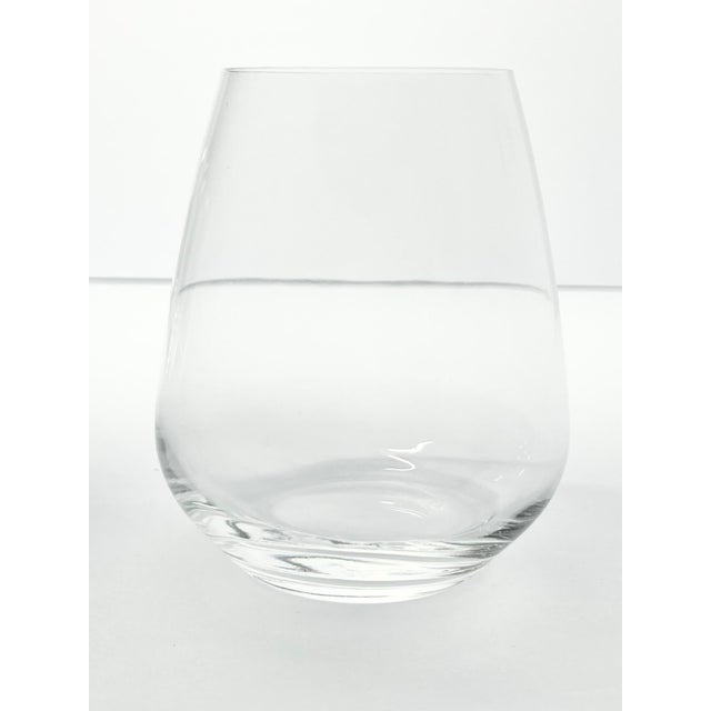 Luigi Bormioli “Crescendo” Set of 5 Stemless Wine Glasses Signed For Sale - Image 4 of 6