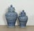 Enhance your space with this striking Mid-Century Vintage Blue Porcelain Temple Jar. Standing 20 inches tall, this vintage...