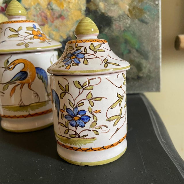 Red French Provincial Marthes Tolosane Spice Jars, 1960s, Set of 4 For Sale - Image 8 of 10