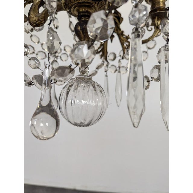 19th Century Crystal and Bronze Chandelier For Sale - Image 11 of 12