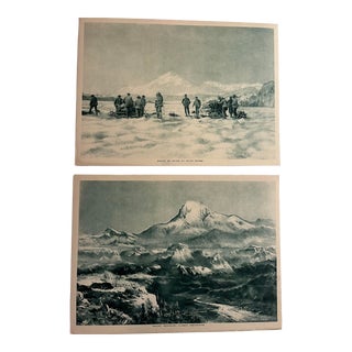 1913 Antique Images Alaska Mountains - Set of 3 For Sale