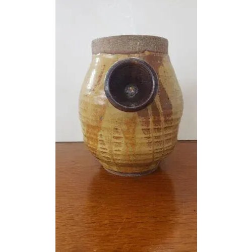 Contemporary Early 21st Century Russell Collins Art Pottery Contemporary Stoneware Double Handled Vase, British For Sale - Image 3 of 6