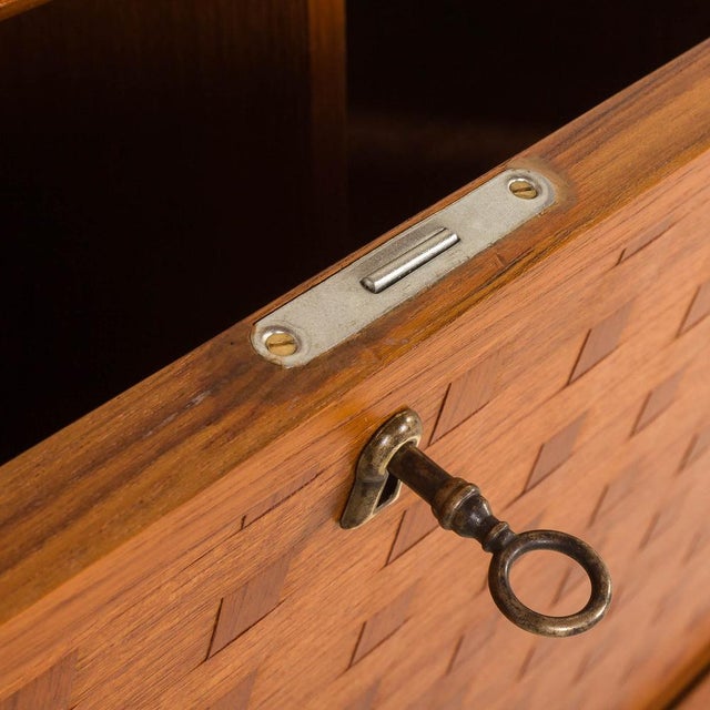 Teak Shleving Wall Unit with Bureau by Poul Cadovius for Cado,1960s For Sale - Image 10 of 18