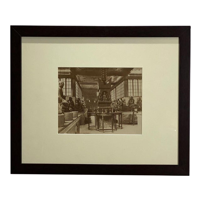 Antique Photograph of an Interior of a Temple For Sale
