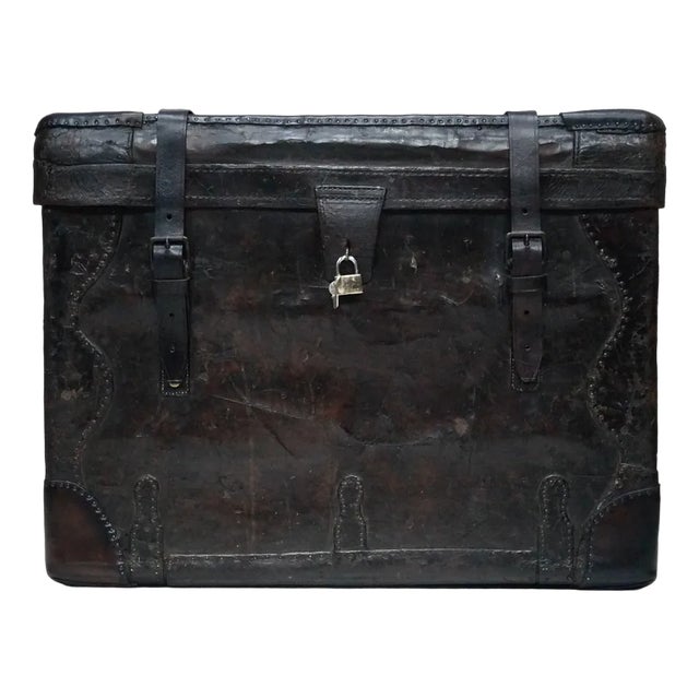 Georgian Leather Boot Trunk, 1800s For Sale