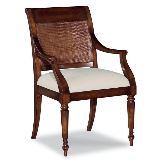 Modern Cane Back Arm Chair Chairish