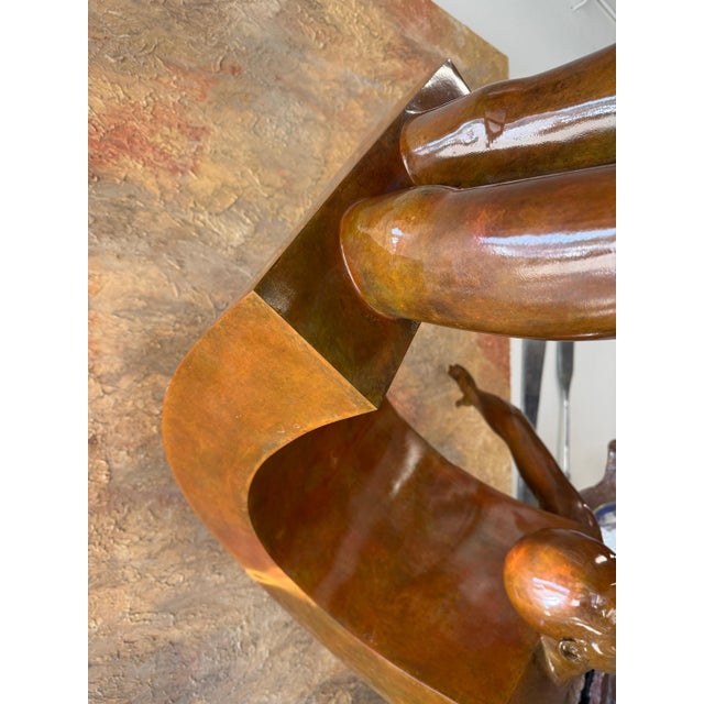 Early 20th Century Jean-Louis Corby “Balance 1” Massive Bronze on Marble Plinth For Sale - Image 16 of 18