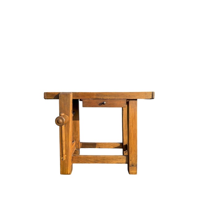 Rustic Vintage French Children's Carpenter Workbench, 1920s For Sale - Image 3 of 16