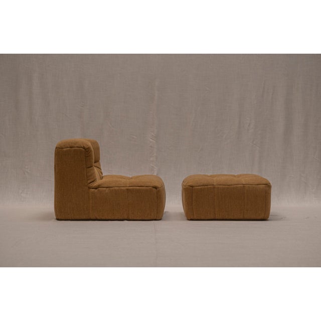 Kimba Easy Chair with Ottoman, Ligne Roset, 1973 by Michel Ducaroy for Ligne Roset, 1970s, Set of 2 For Sale - Image 15 of 18