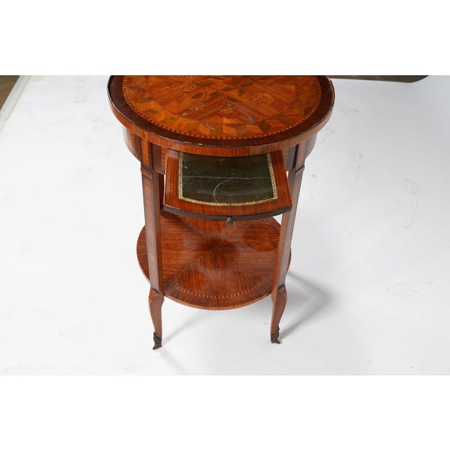 Antique Late 19th Century French Louis Xv Style Marquetry Occasional Table For Sale - Image 9 of 12