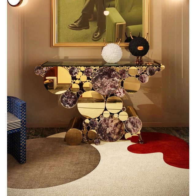 Metal Wanderlust Console Table by Malabar For Sale - Image 7 of 8