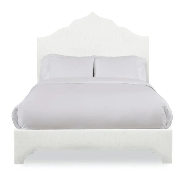 Casa Cosima Clementine Queen Bedframe, Ivory Linen For Sale - Image 4 of 4
