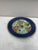French Majolica plate Onnaing Circa 1890. flowers and blackberries.