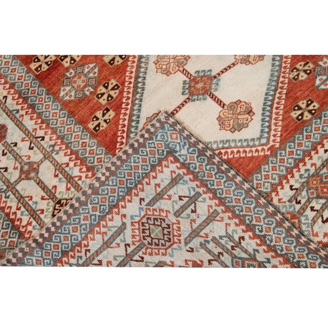 Early 20th Century Antique Afshar Wool Rug For Sale - Image 10 of 12