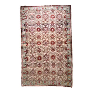 Vintage Turkish Cappadocia Rug | Floral & Geometric Design | 5'x7' For Sale
