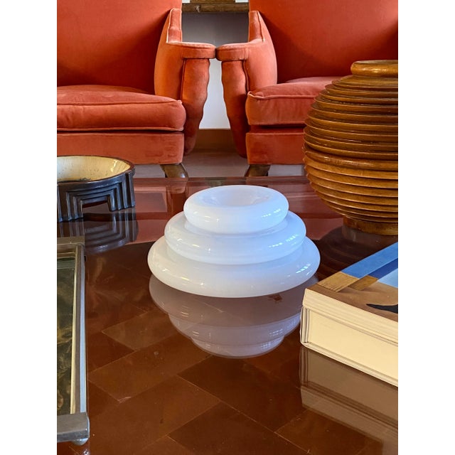 Mid-Century Modern "Pomeri" Cloudy Crystal Centerpiece / Vide Poche, Eleonore Peduzzi Riva, Vistosi Murano Italy, 1972 For Sale - Image 3 of 12