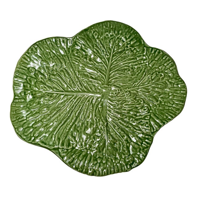 Barbara Eigen Handmade Cabbage Leaf 16" Platter-Signed-1982 For Sale