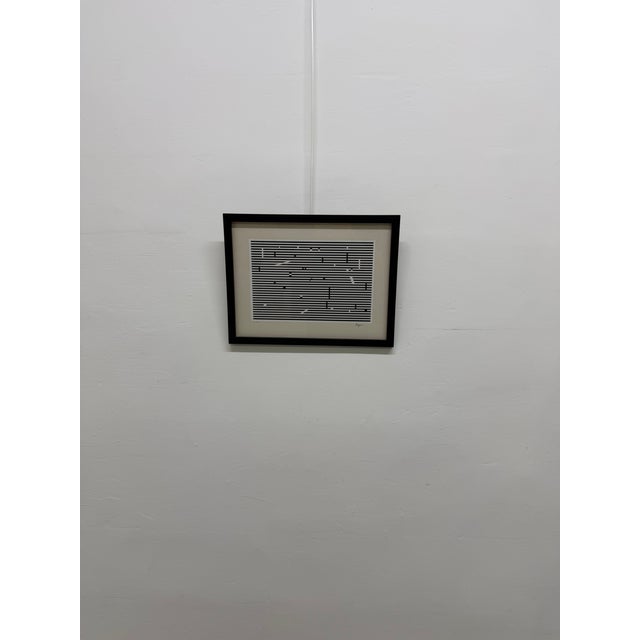 Original fine art print from Yaacov Agam’s celebrated Double Metamorphosis series, showcasing the artist’s mastery of...